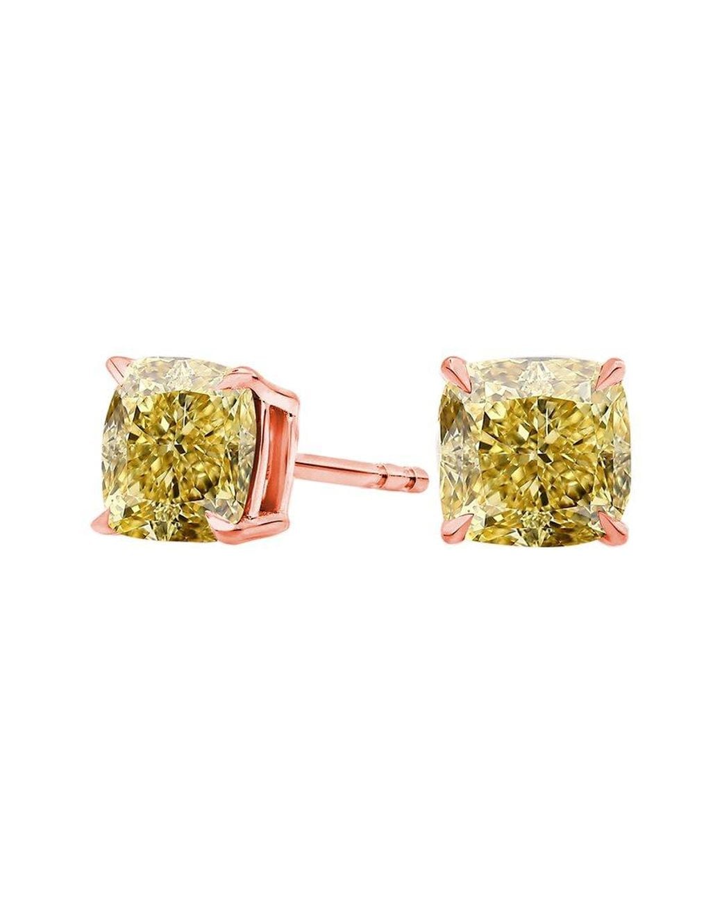 Amairah Metallic 14K Rose 1.00 Ct. Tw. Lab-Grown Diamond Stud Earrings
