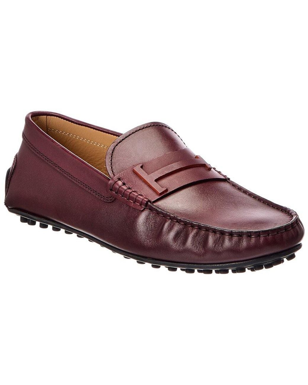 Tod's Red Leather Driver for men