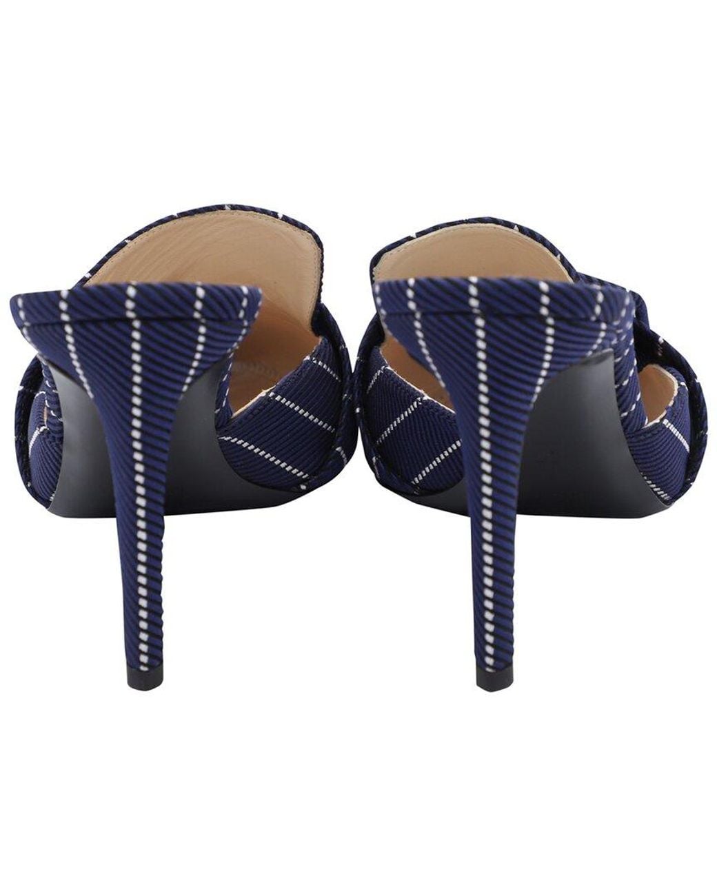 Altuzarra Blue Leather Pinstripe Heel (Authentic Pre-Loved)