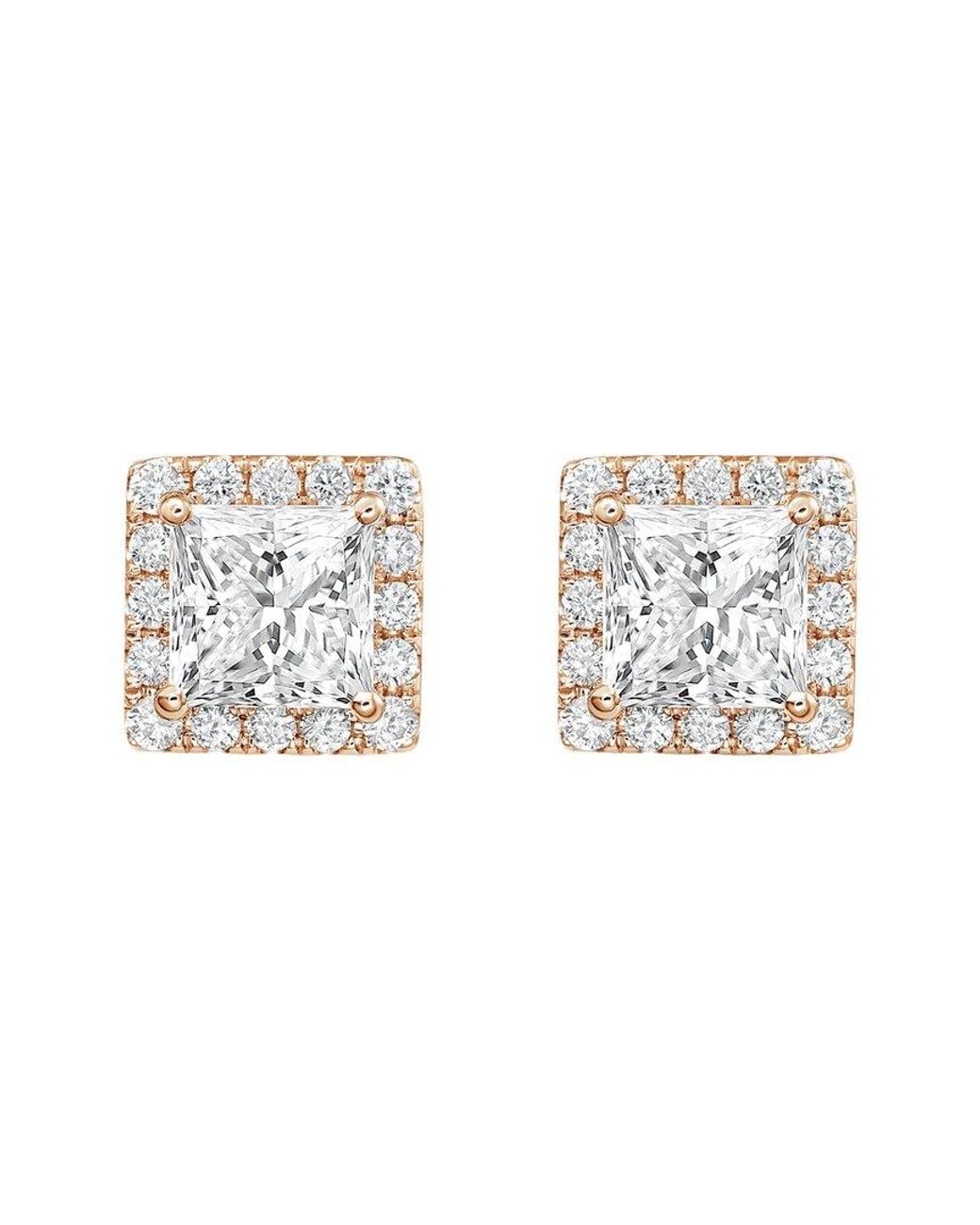 Diana M White Diana M. 14K Rose 10.00 Ct. Tw. Lab-Grown Diamond Stud Earrings