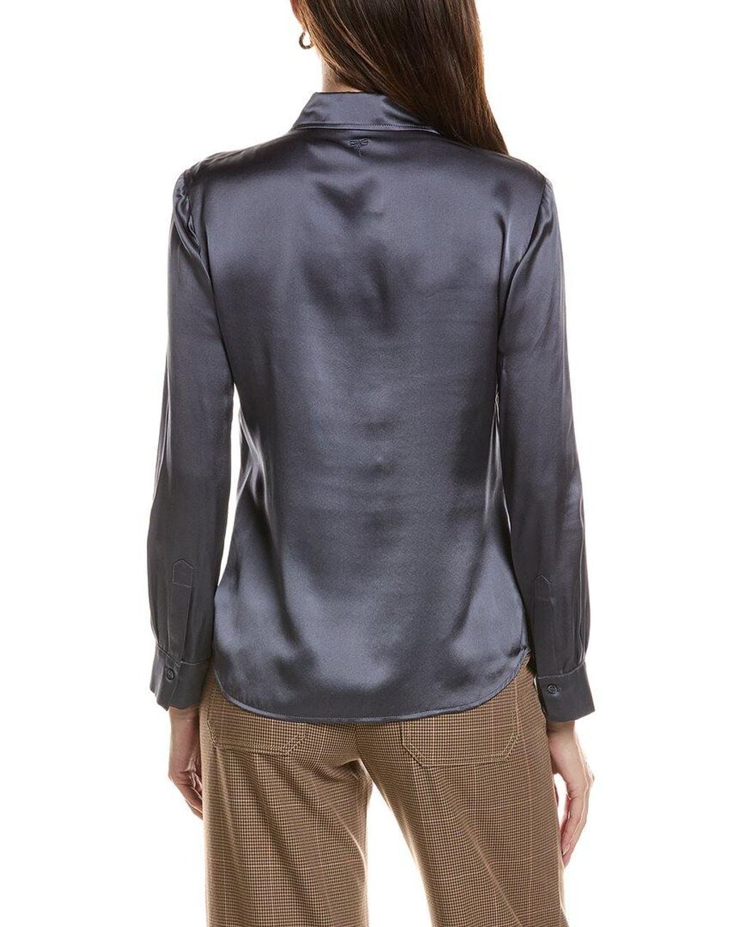 tyler boe Blue Candice Silk Blouse