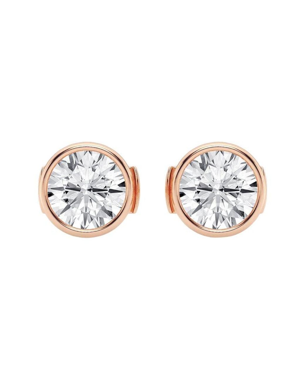 Lab Grown Diamonds White 14K Rose 2.00 Ct. Tw. Lab-Grown Diamond Studs