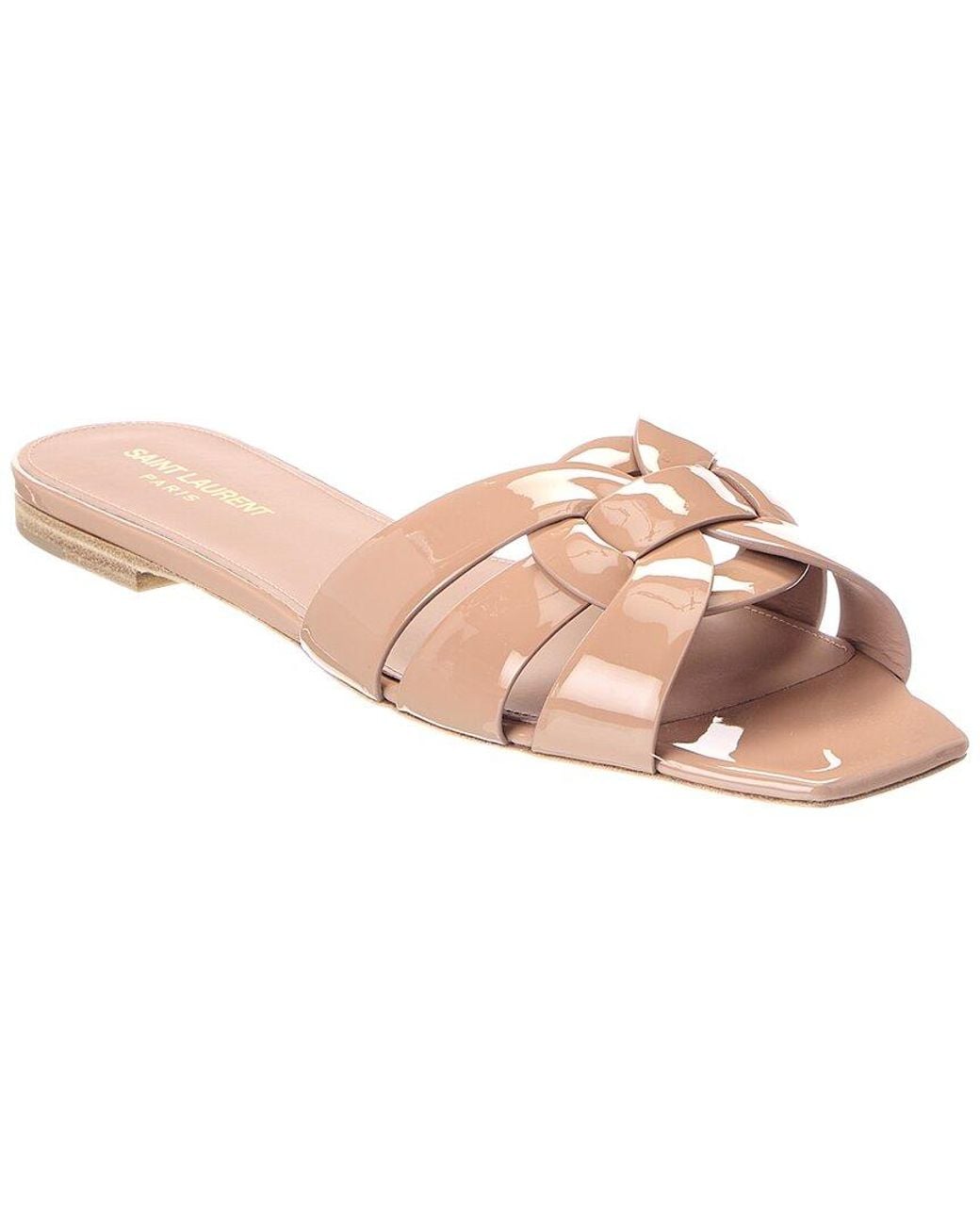 Saint Laurent Pink Tribute Patent Sandal