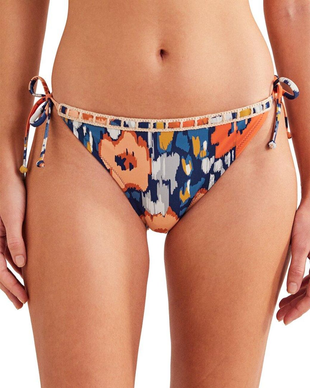 Boden Blue Crochet Trim Bikini Bottom