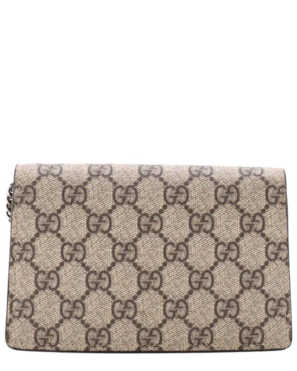 Gucci Gray Gg Coated Canvas Dionysus Bag Super Mini (Authentic Pre-Loved)