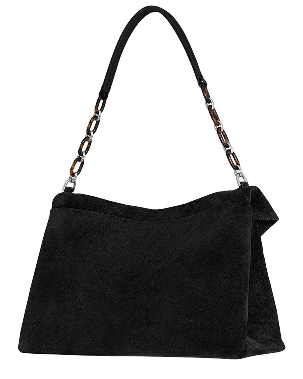 Rebecca Minkoff Black Love Note Suede Shoulder Bag