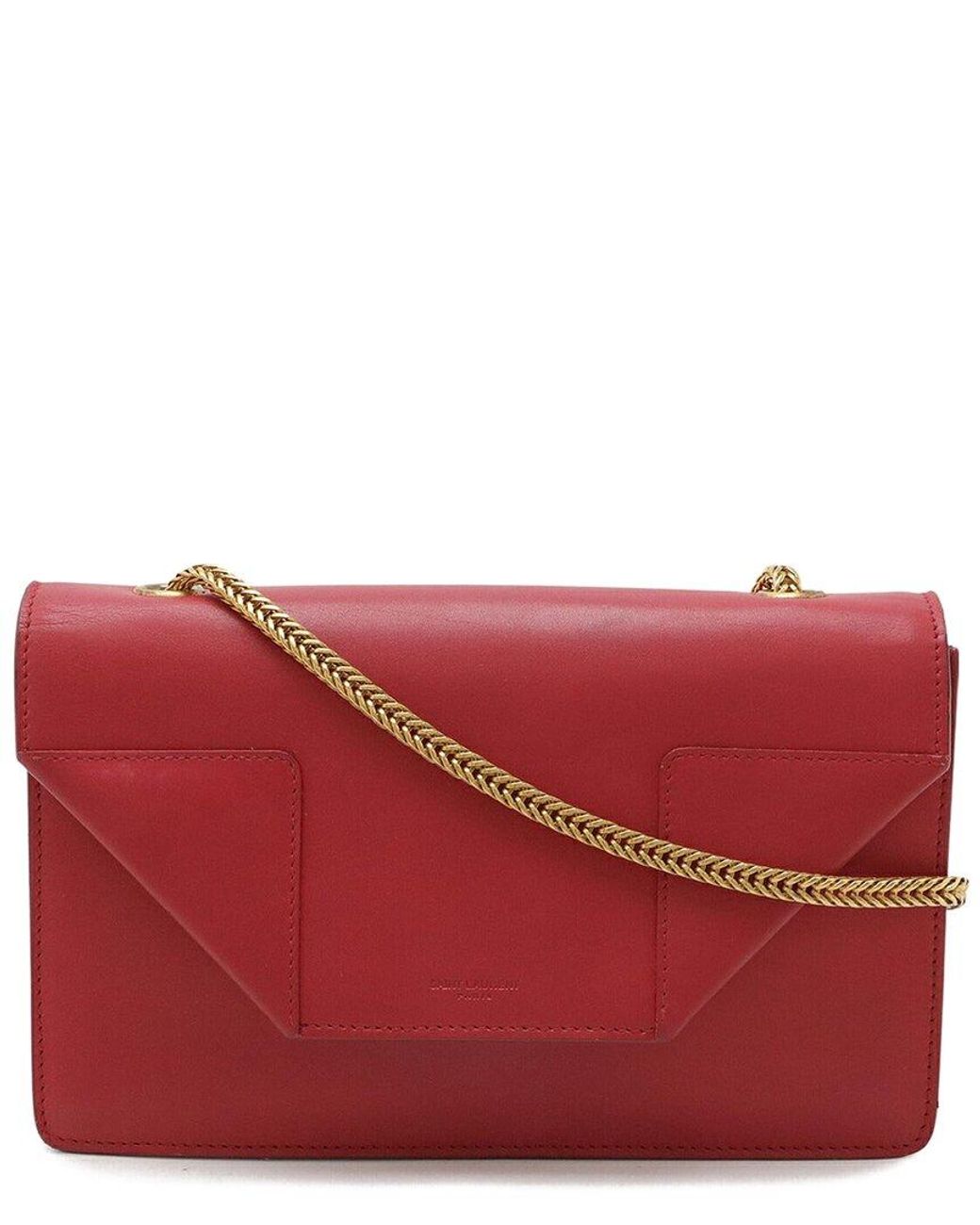 Saint Laurent Red Calfskin Betty Chain Shoulder Bag (Authentic Pre-Loved)
