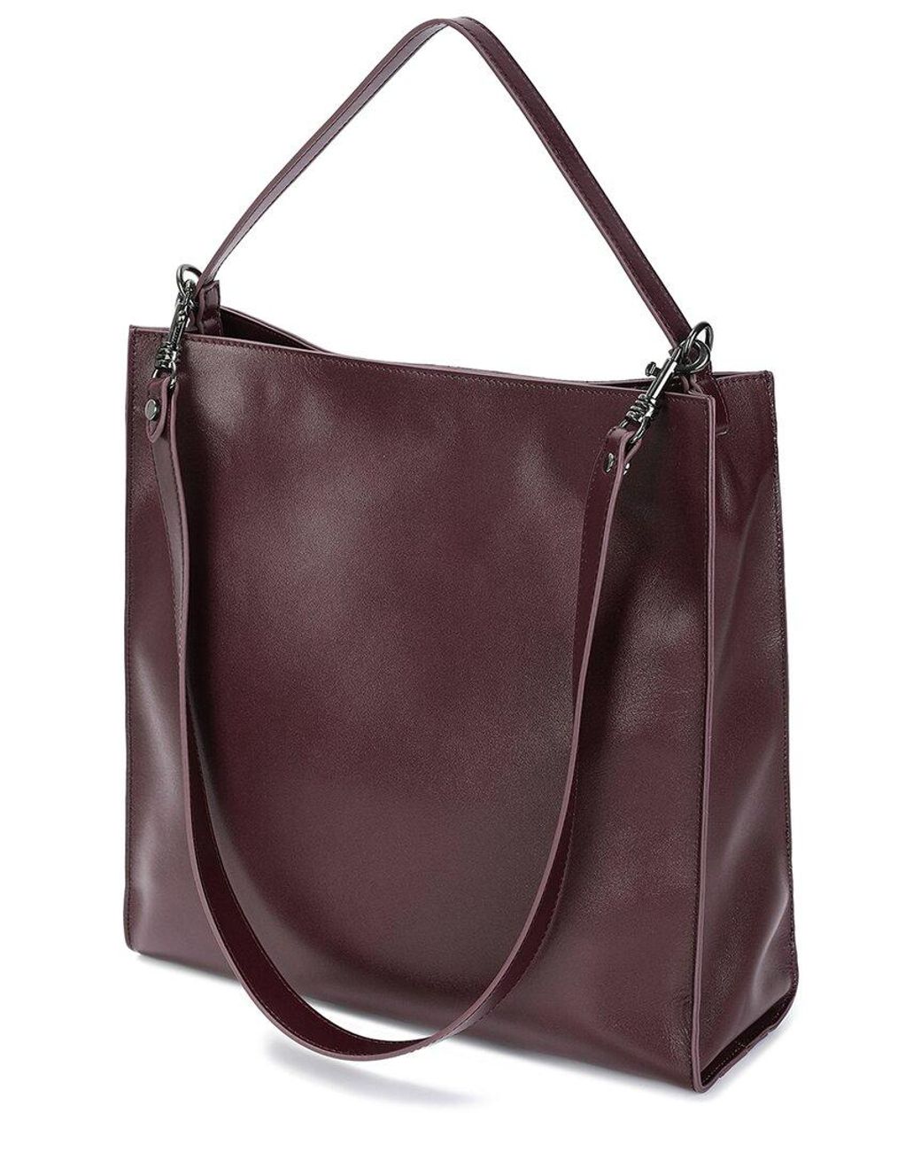 Tiffany & Fred Paris Purple Shiny Leather Tote