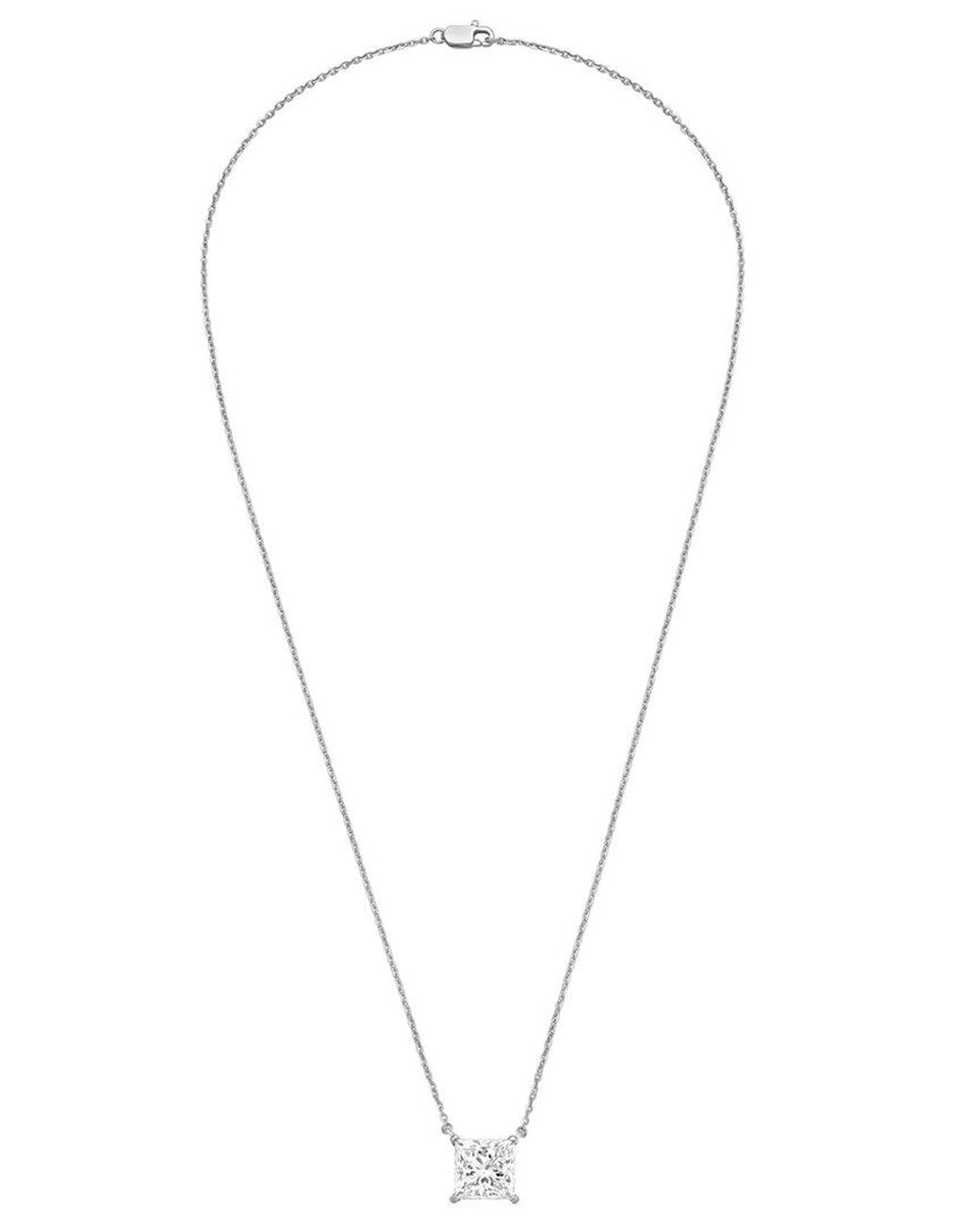 Diana M Metallic Diana M. 14K 15.00 Ct. Tw. Lab-Grown Diamond Pendant Necklace