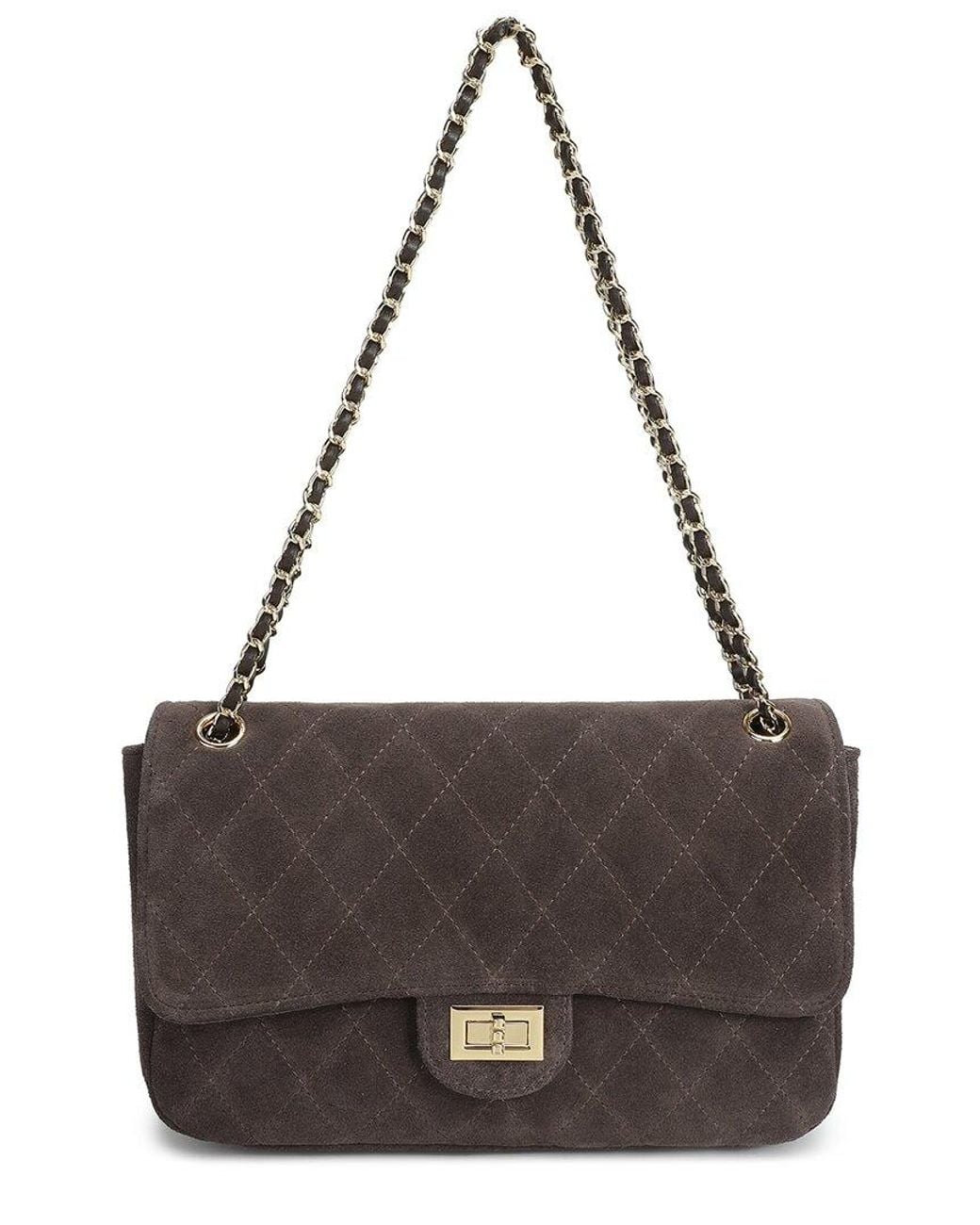 Tiffany & Fred Paris Black Suede Shoulder Bag