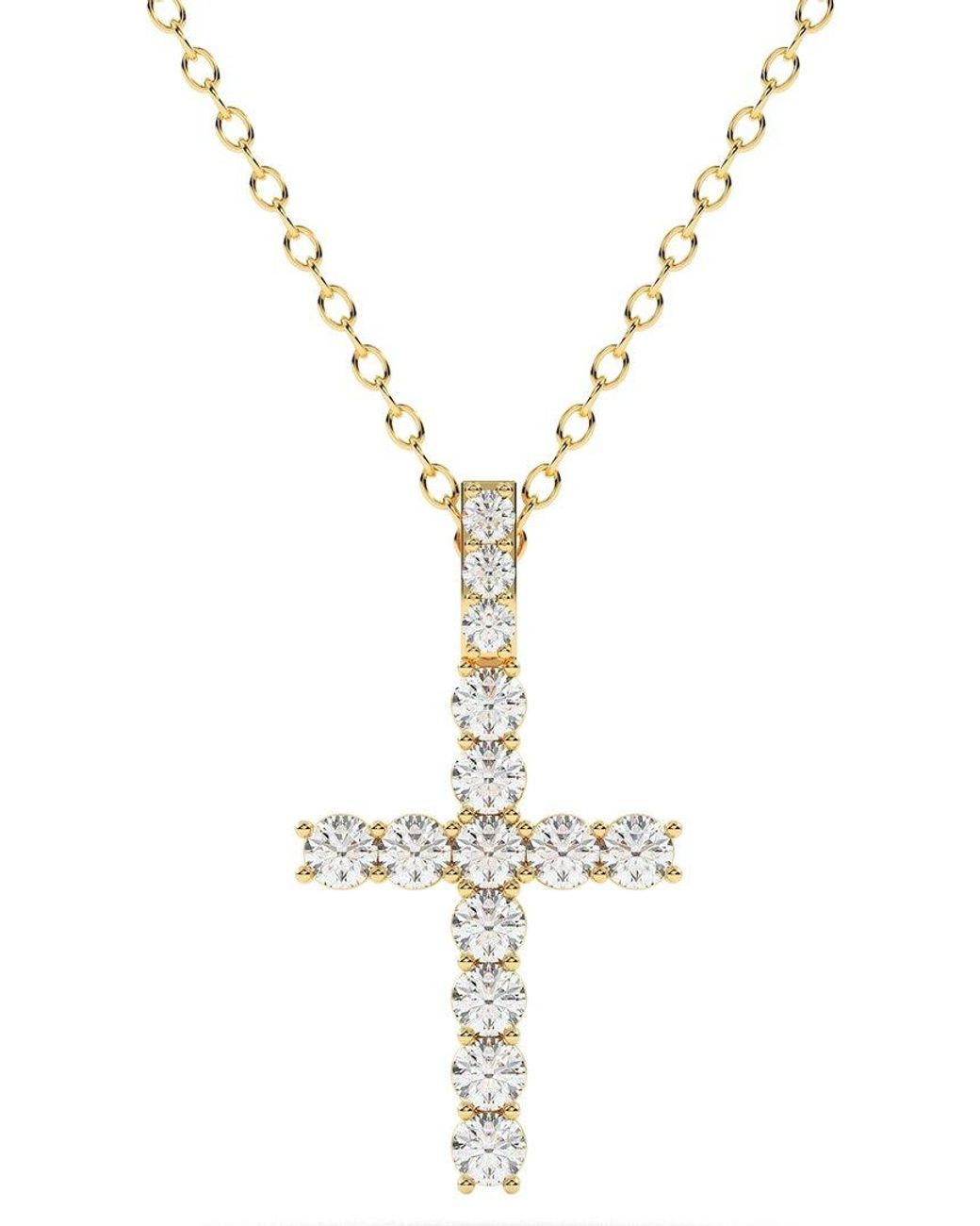 Diamond Select Cuts Metallic 14K 2.50 Ct. Tw. Diamond Pendant Necklace