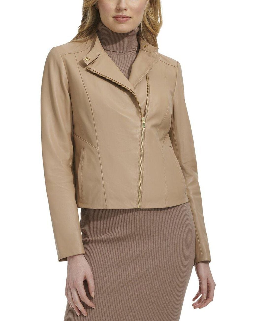 Cole Haan Natural Smooth Lamb Jacket