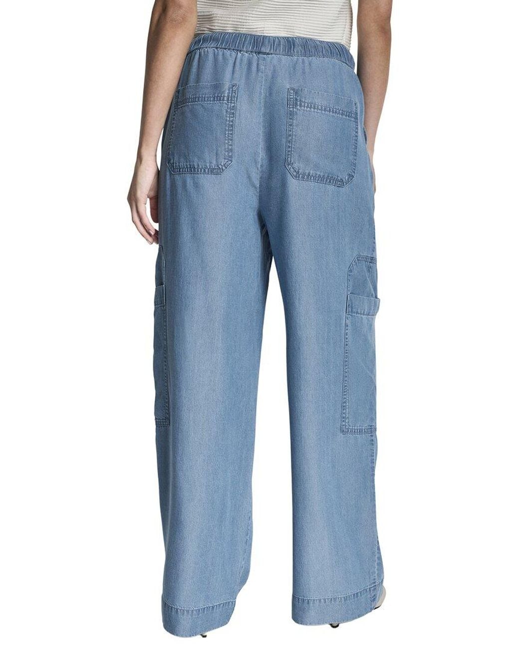 DKNY Blue Pull On Patch Pocket Pant