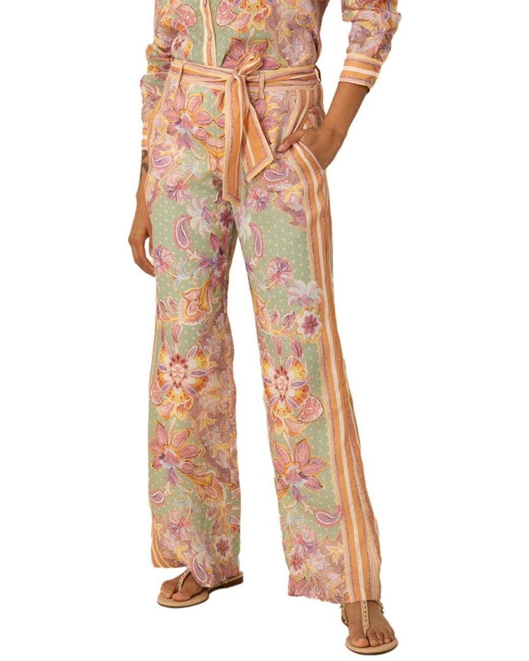 Hale Bob Natural Fernanda Linen Pant