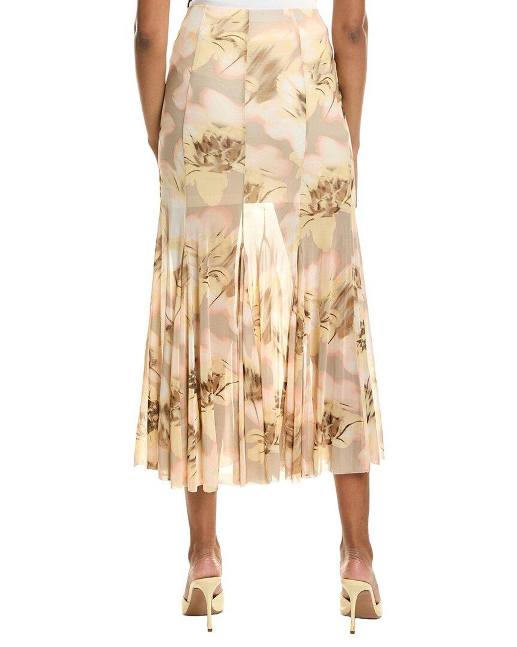 Kenneth Cole Natural Pull-On Godet Fit & Flare Midi Skirt