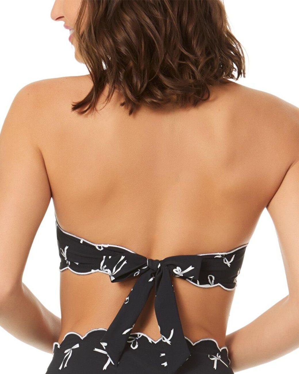 Cece Black Contrast Scallop Bandeau