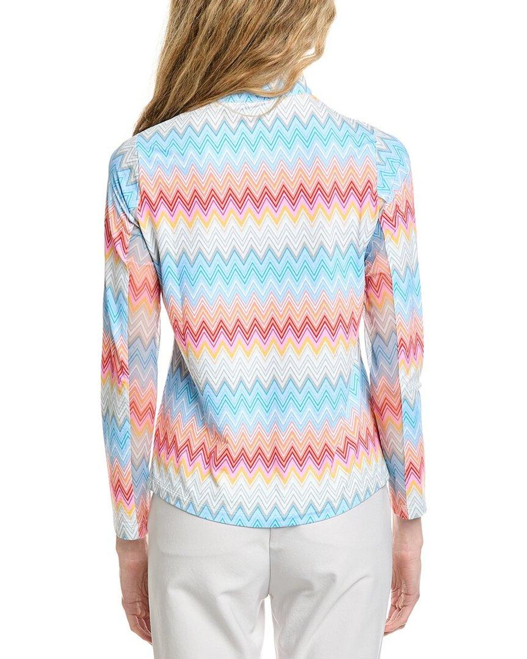 IBKUL White Long Sleeve Mock Neck Top