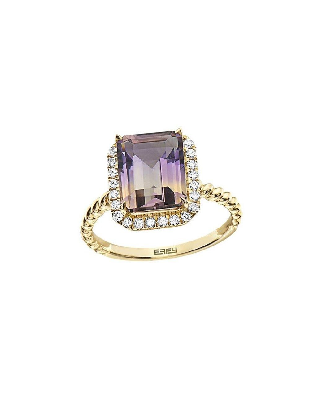 Effy Fine Jewelry White 14K 3.54 Ct. Tw. Diamond & Ametrine Ring