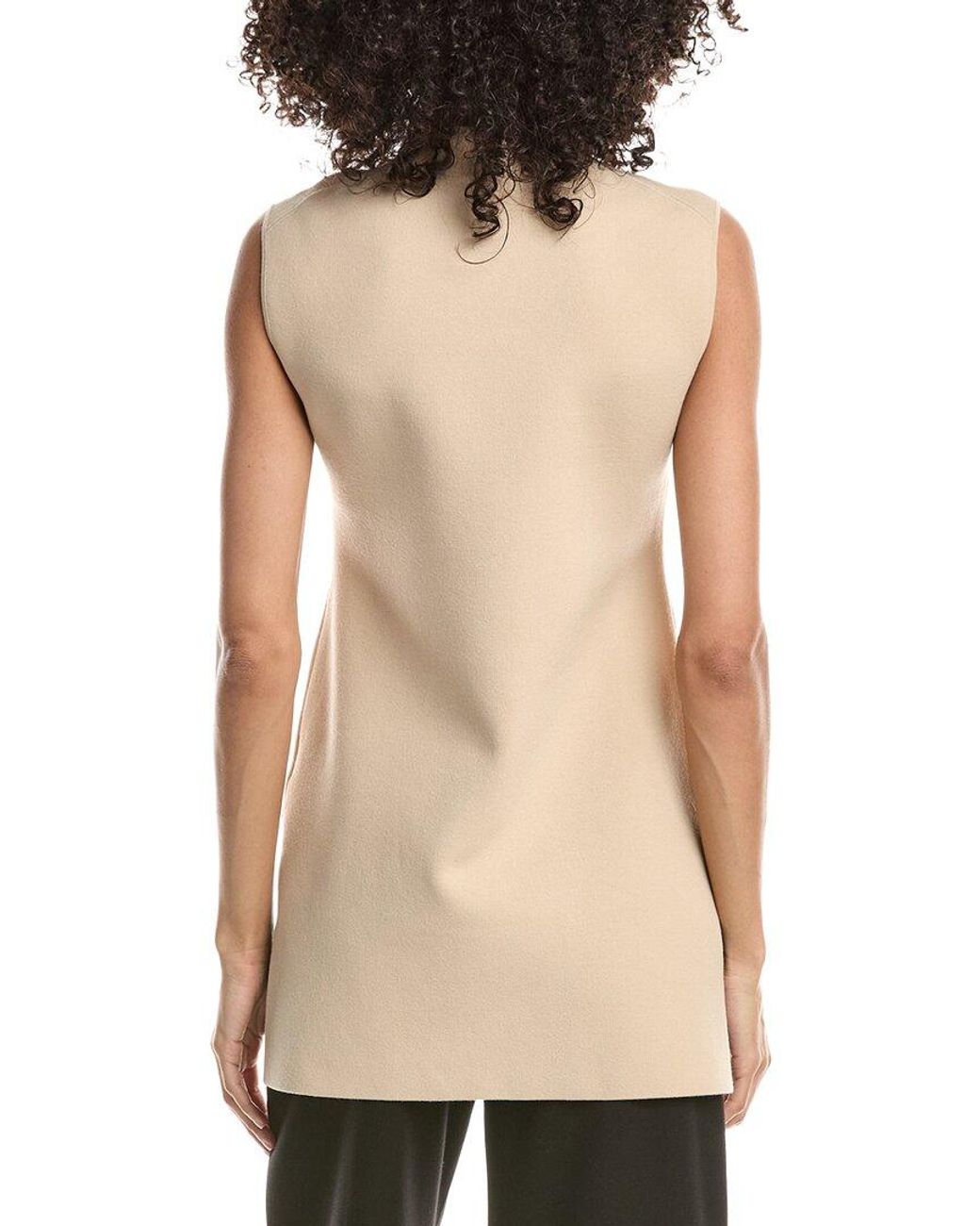 Lafayette 148 New York Natural Petite Side Slit Knit Tunic