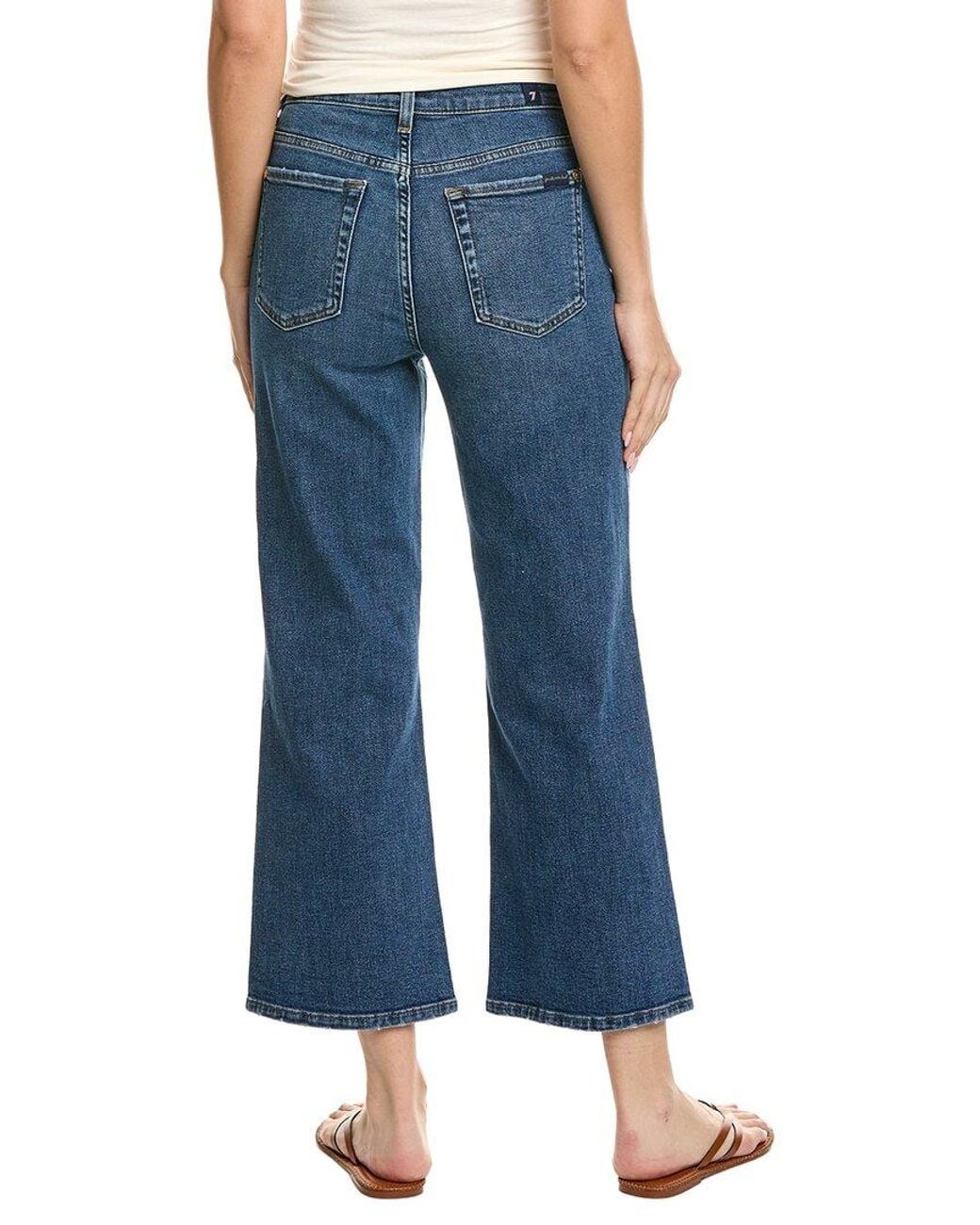 7 For All Mankind Blue Cropped Alexa Jean
