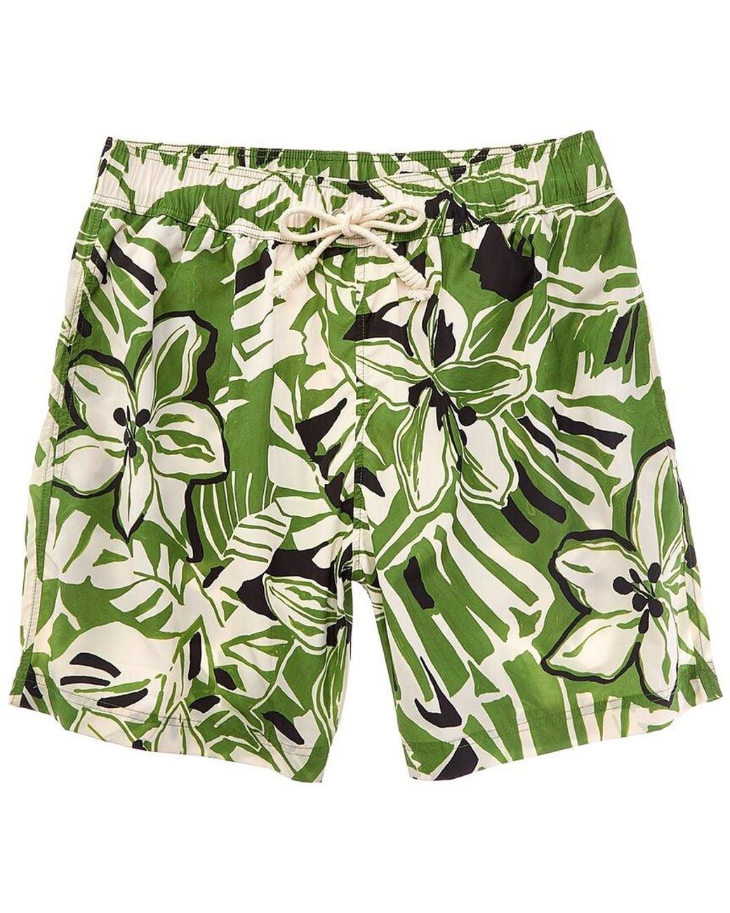 Palm Angels Green Printed Swim Short for men