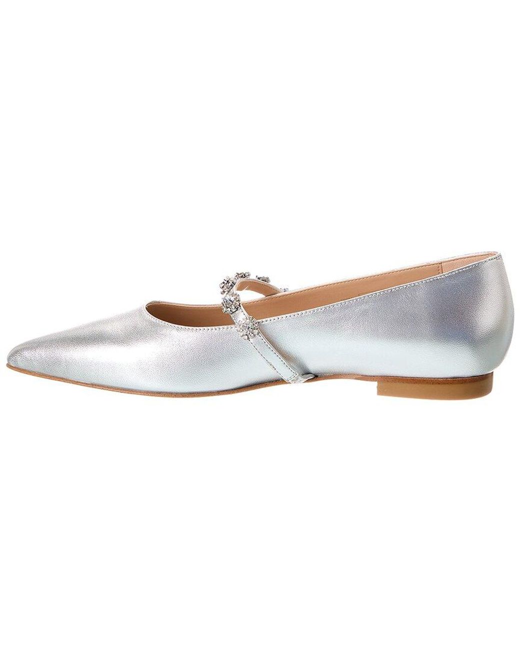 Stuart Weitzman White Justina Leather Mary Jane