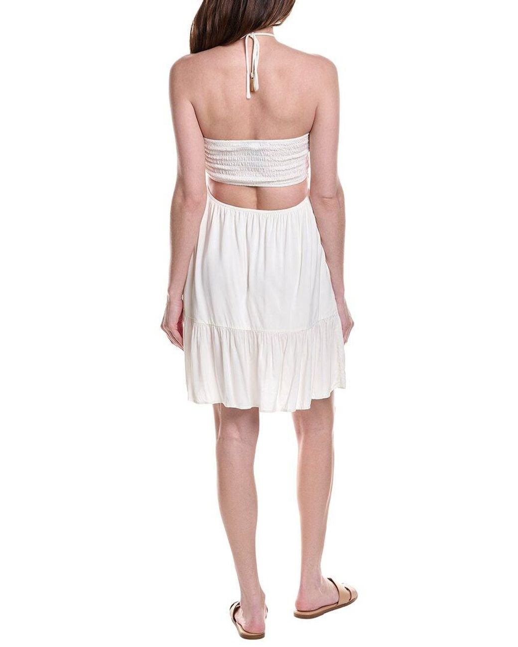 Vince Camuto White Crochet Bodice Cover-Up Dress
