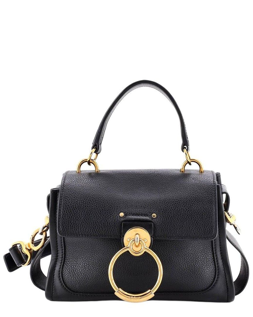 Chloé Black Leather Tess Day Satchel Mini (Authentic Pre-Loved)