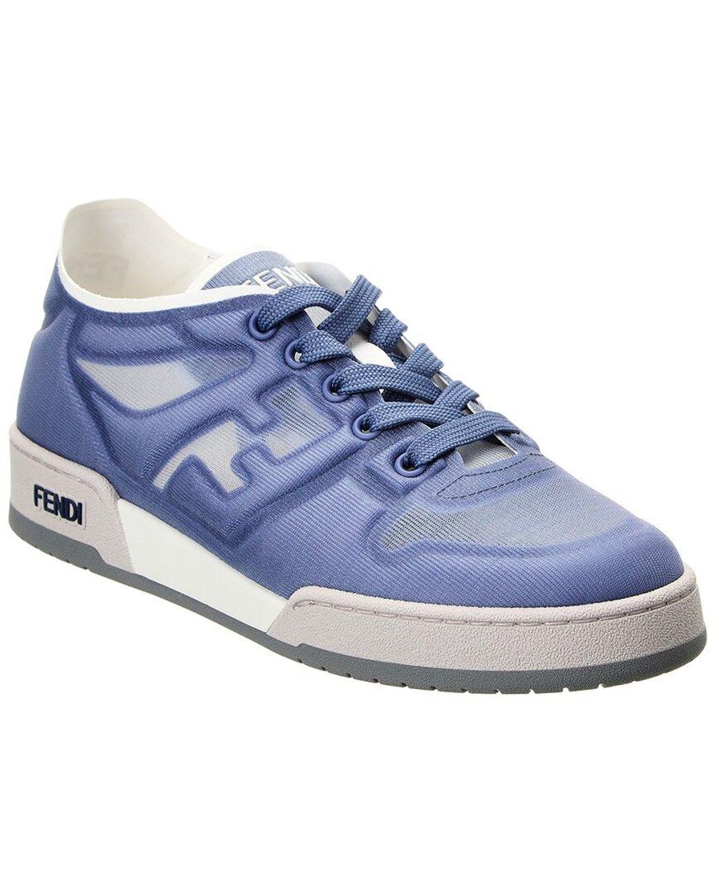 Fendi Blue Match Suede & Mesh Sneaker