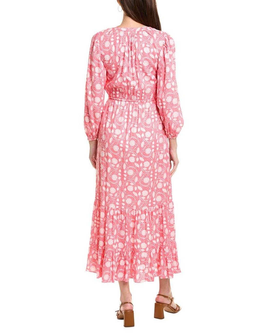 Garrie B Pink Long Sleeve Maxi Dress