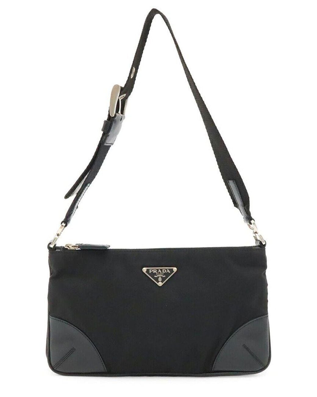 Prada Black Tessuto Nylon Light Shoulder Bag (Authentic Pre-Loved)