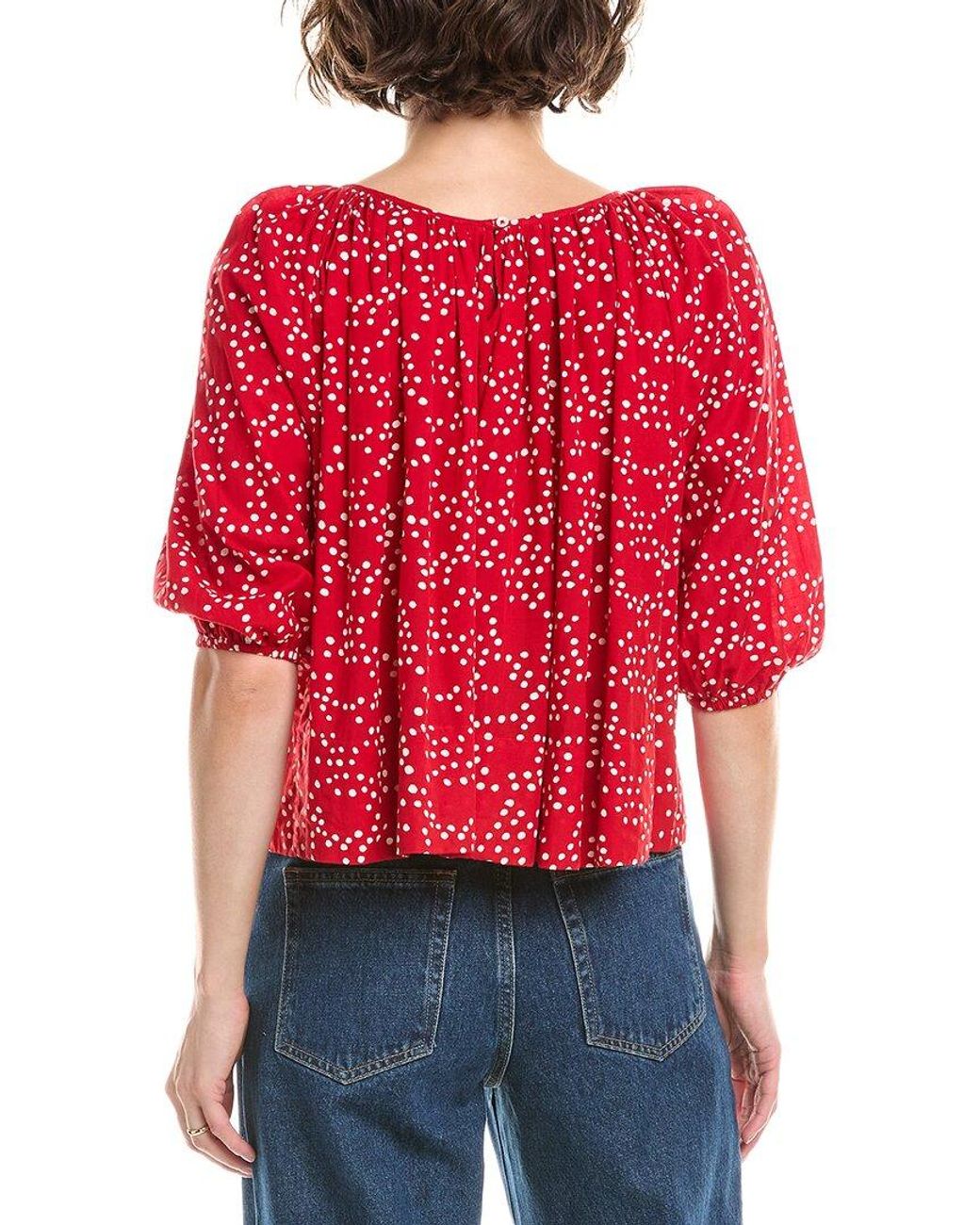 Madewell Shirred Puff Sleeve Top