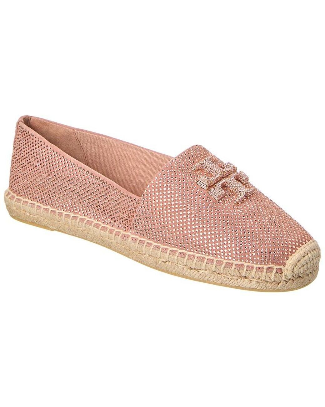 Tory Burch Everly Leather Espadrille Slide in Pink | Lyst