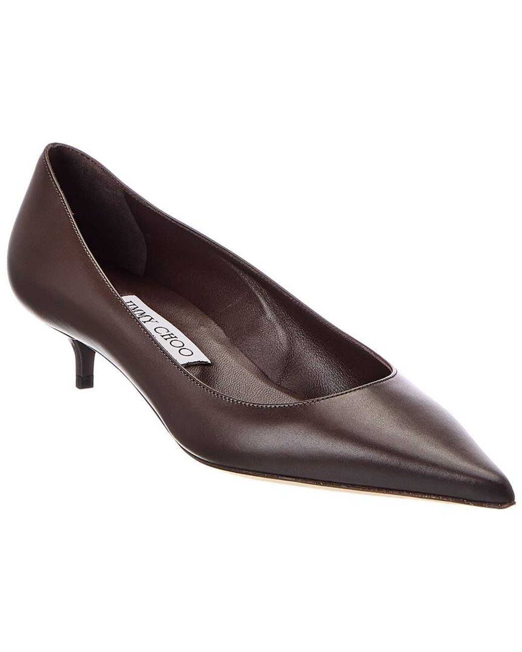 Jimmy Choo Brown Amelia Leather Pump