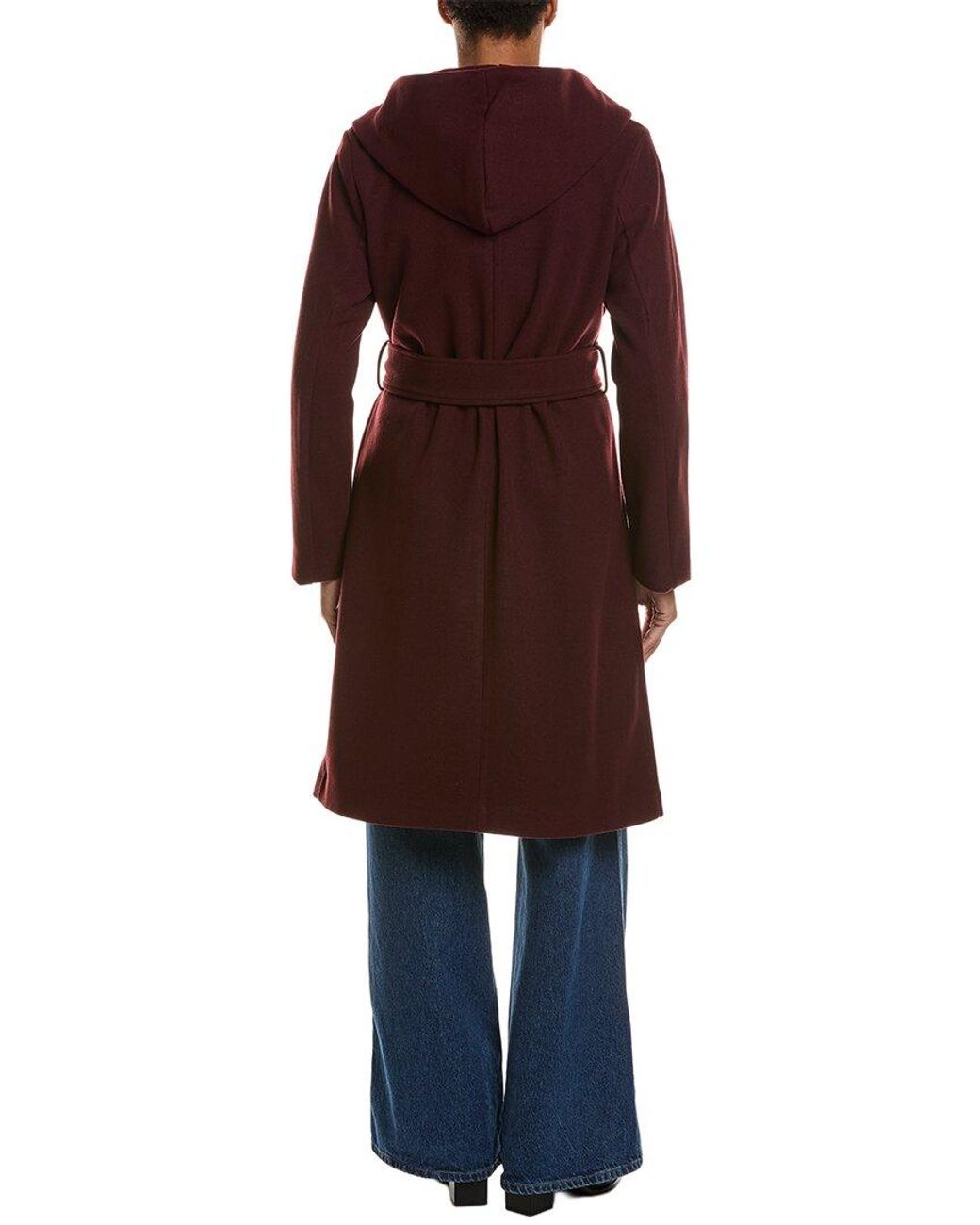 Kensie Brown Faux Wool Wrap Coat