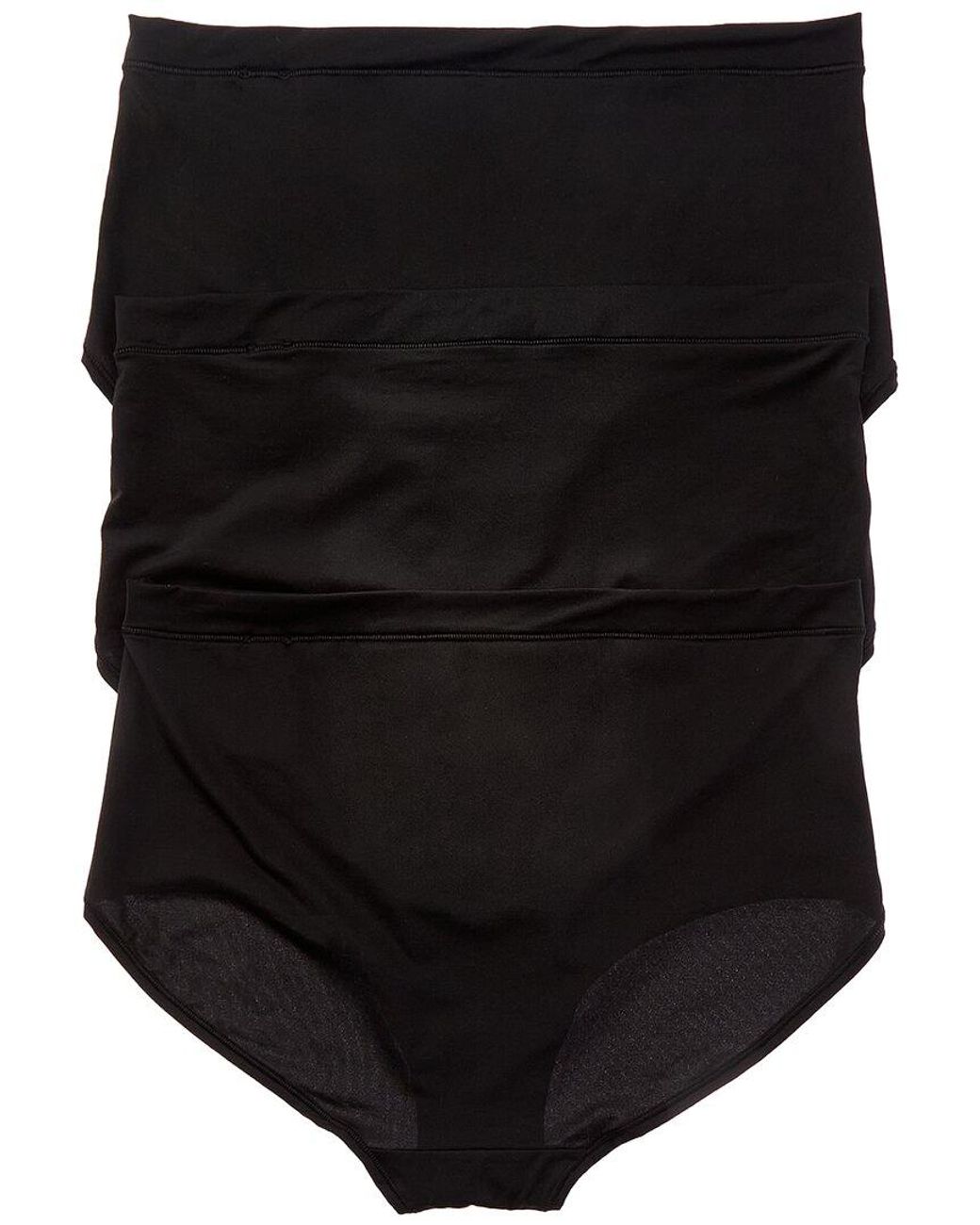 Calvin Klein Black 3Pk Ideal Micro Mid-Rise Cheeky Brief