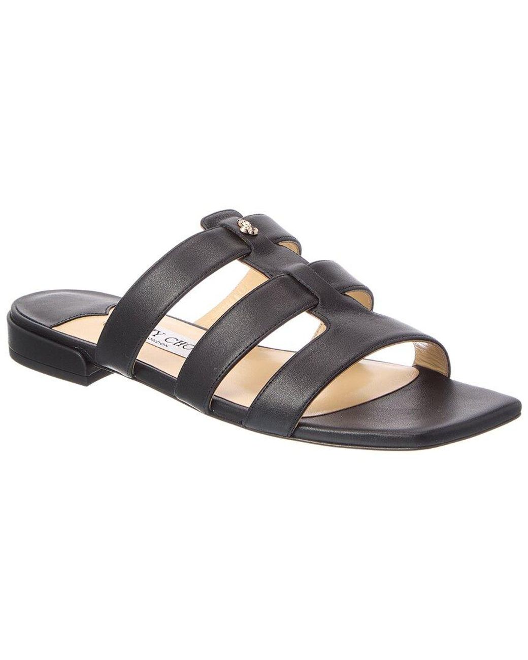 Jimmy Choo Black Leather Sandal