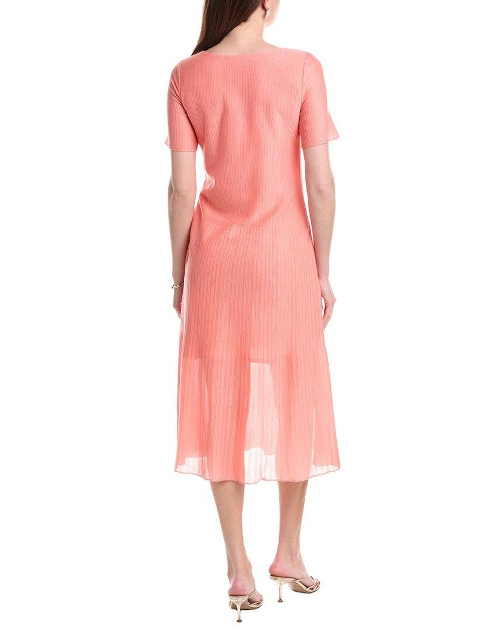 Misook Pink Burnout Knit Mini Dress