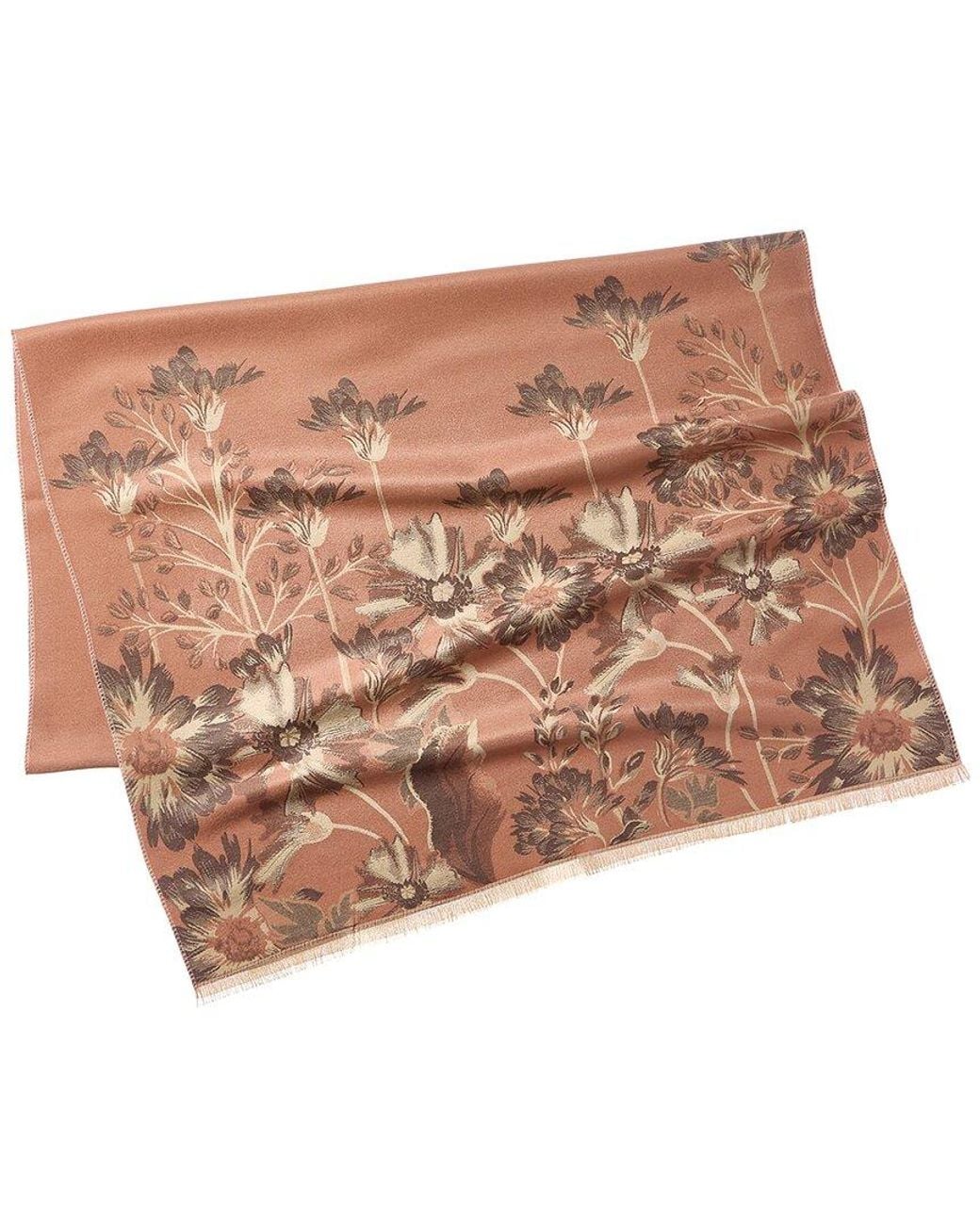 Saachi Brown Reverse Wildflower Scarf