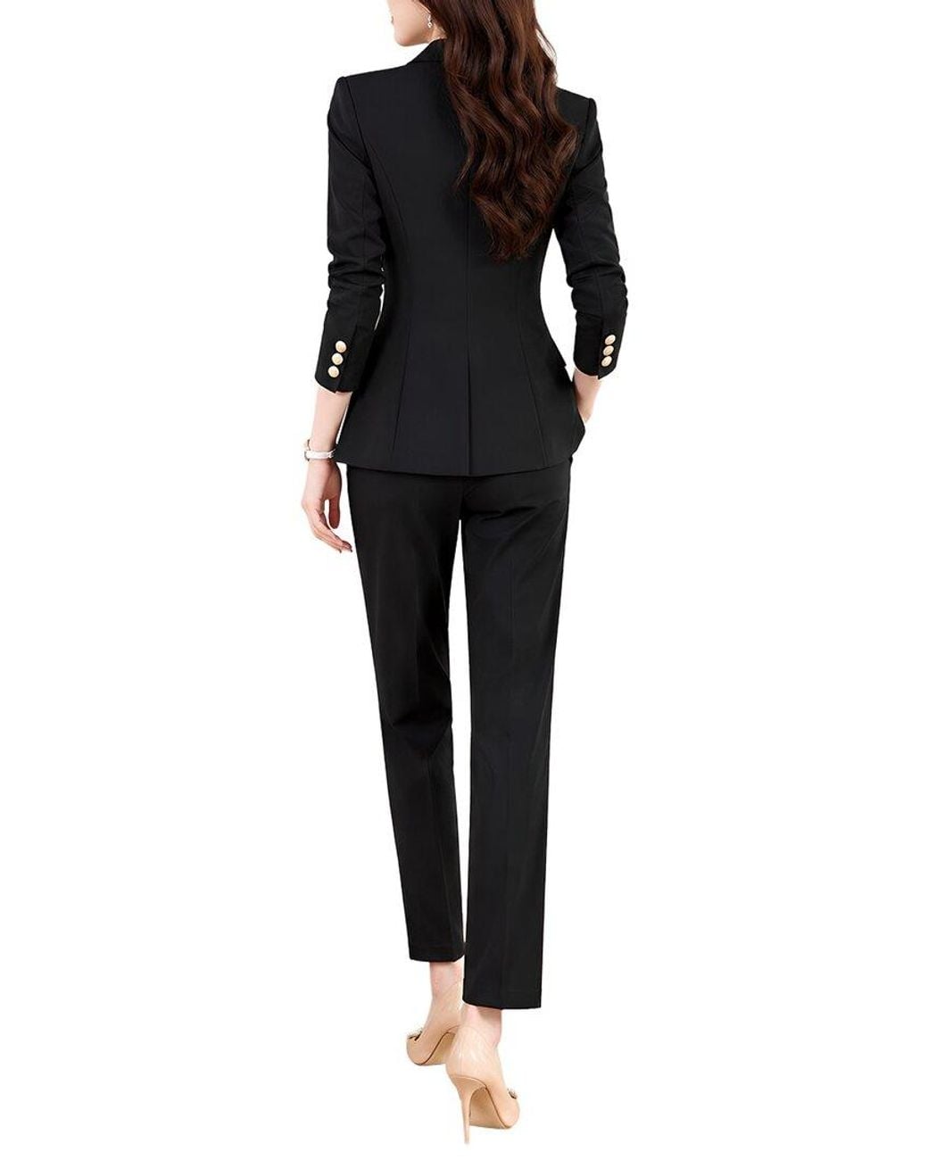 Adelin May Black 2Pc Jacket & Pant Set