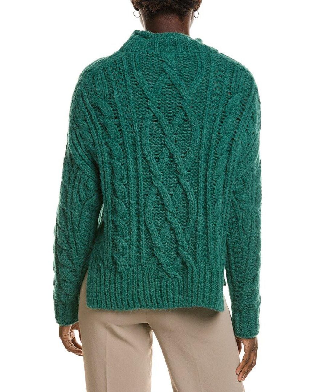 Marc Cain Green Wool & Alpaca-Blend Sweater