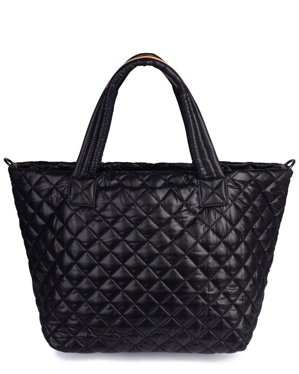 MZ Wallace Black Small Metro Leather Tote Deluxe