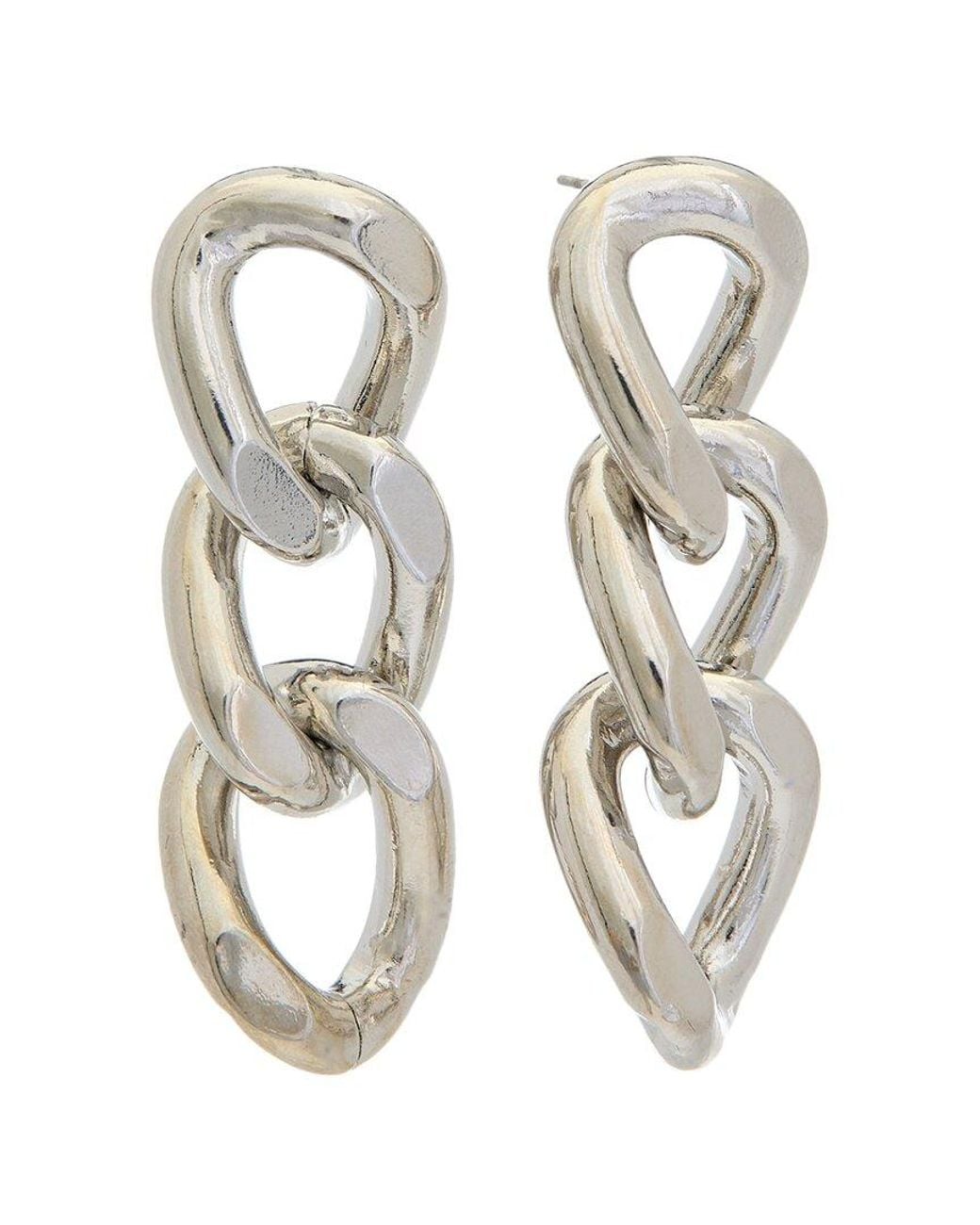 Juvell Metallic 18k Plated Drop Link Earrings