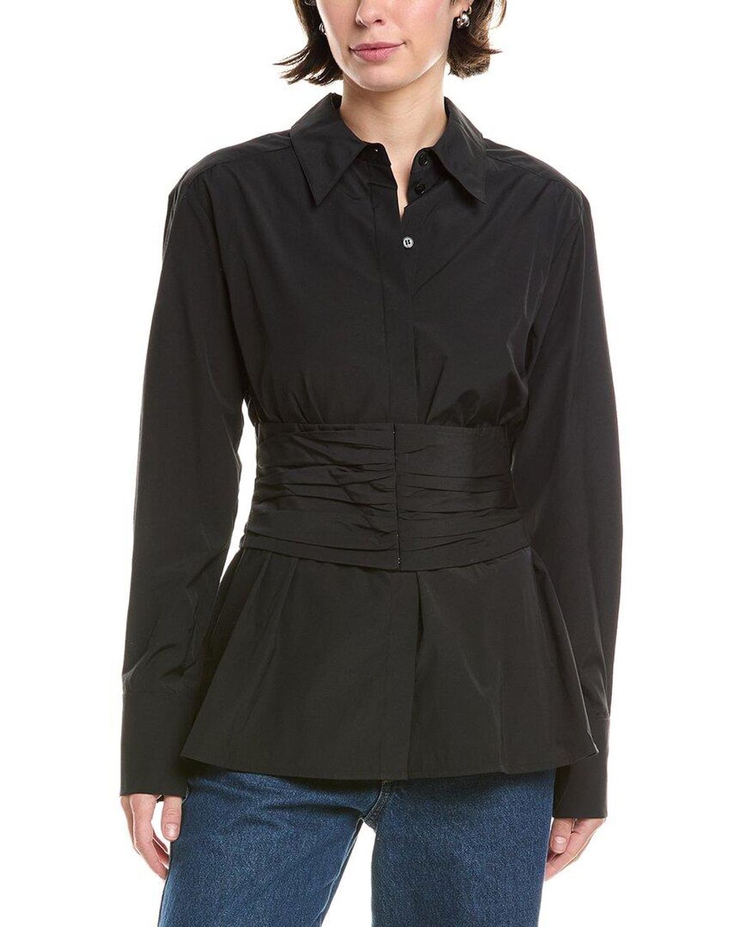 Rebecca Taylor Black Button Shirt