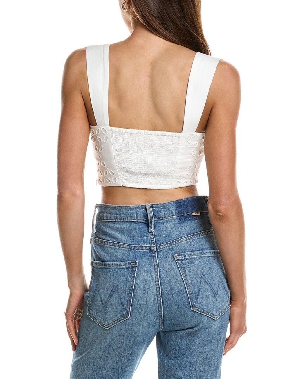 Hemant & Nandita Blue Eyelet Corset Top