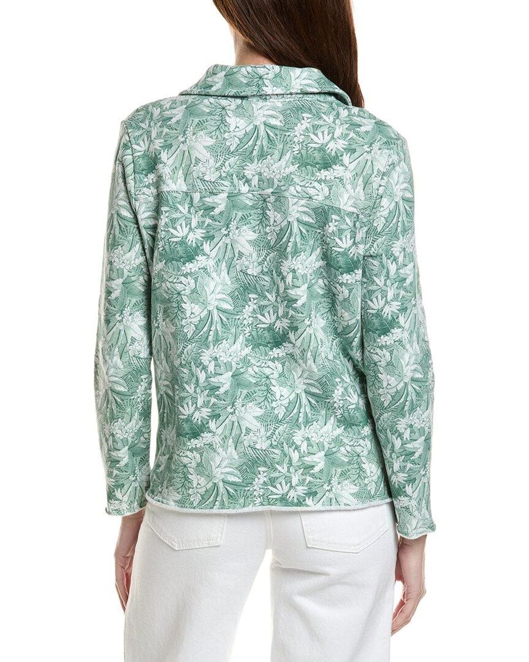 Tommy Bahama Green Marina Del Mar Forte Fronds Popover Top