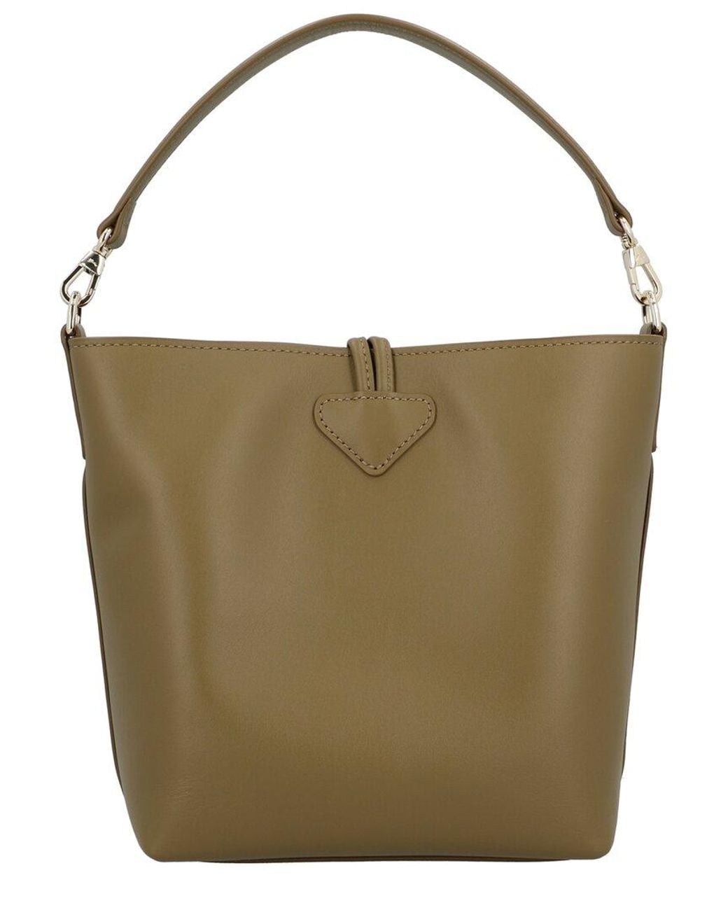 Longchamp Green Le Roseau Leather Bucket Bag