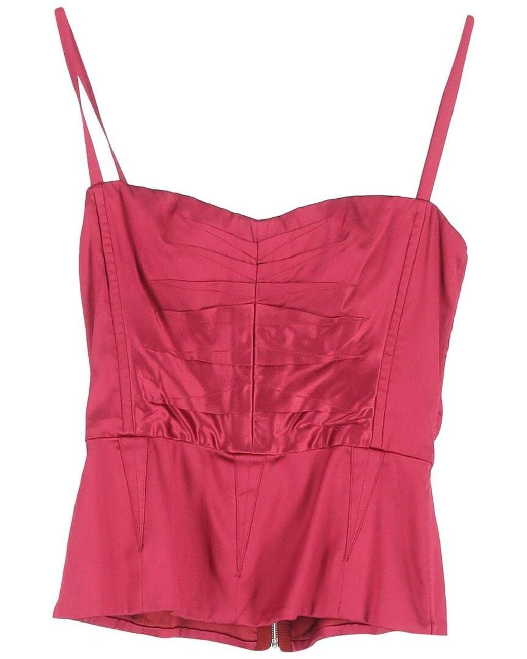 Dolce & Gabbana Pink Back-Zipped Bustier Top, Size It (Authentic Pre-Loved)