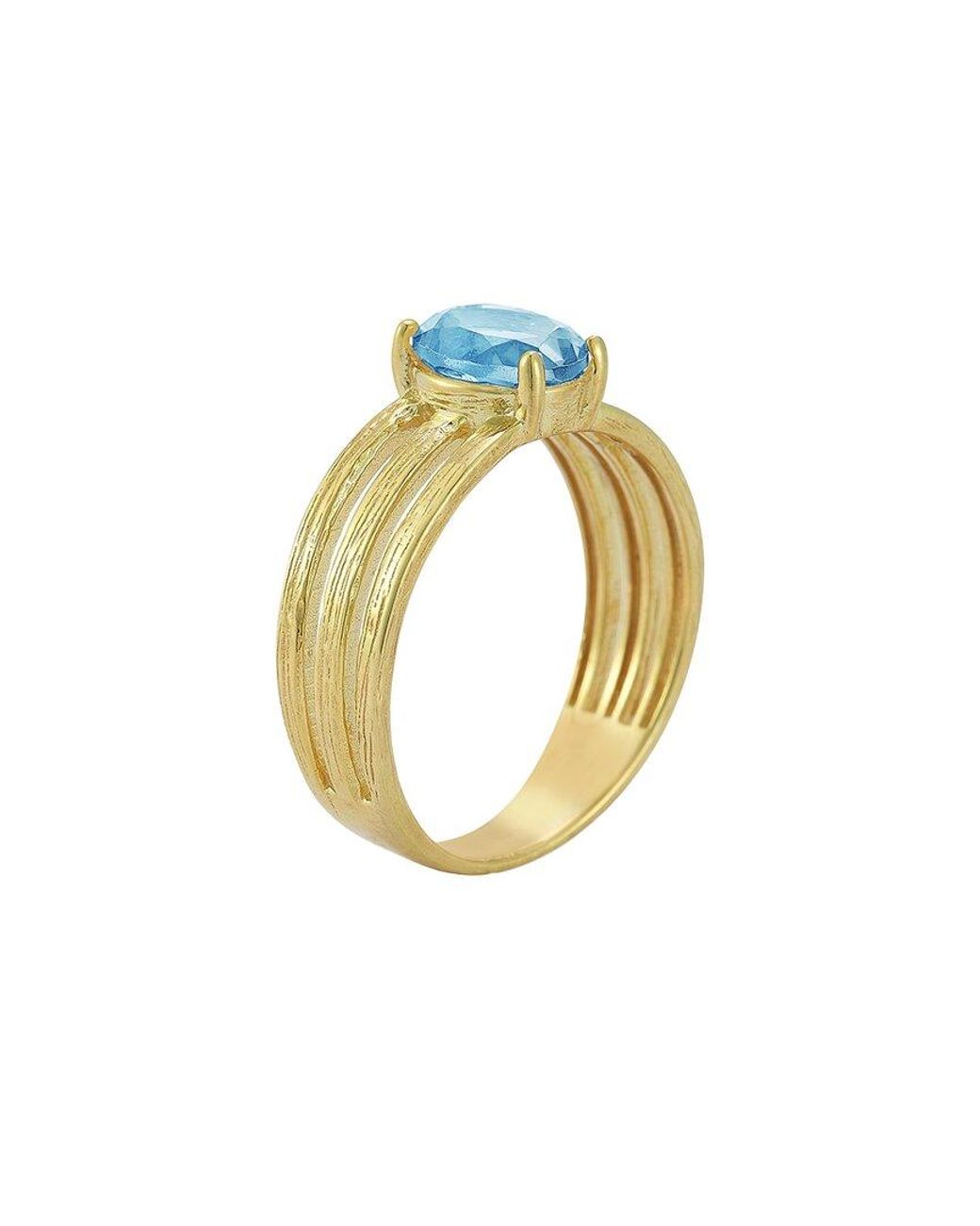 Reiss Metallic 14k 1.50 Ct. Tw. Blue Topaz Cocktail Ring