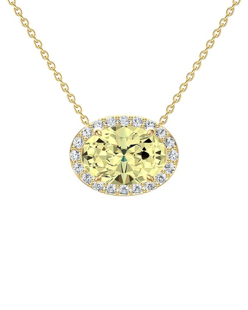 Lab Grown Diamonds Metallic 14K 2.00 Ct. Tw. Lab-Grown Diamond Pendant
